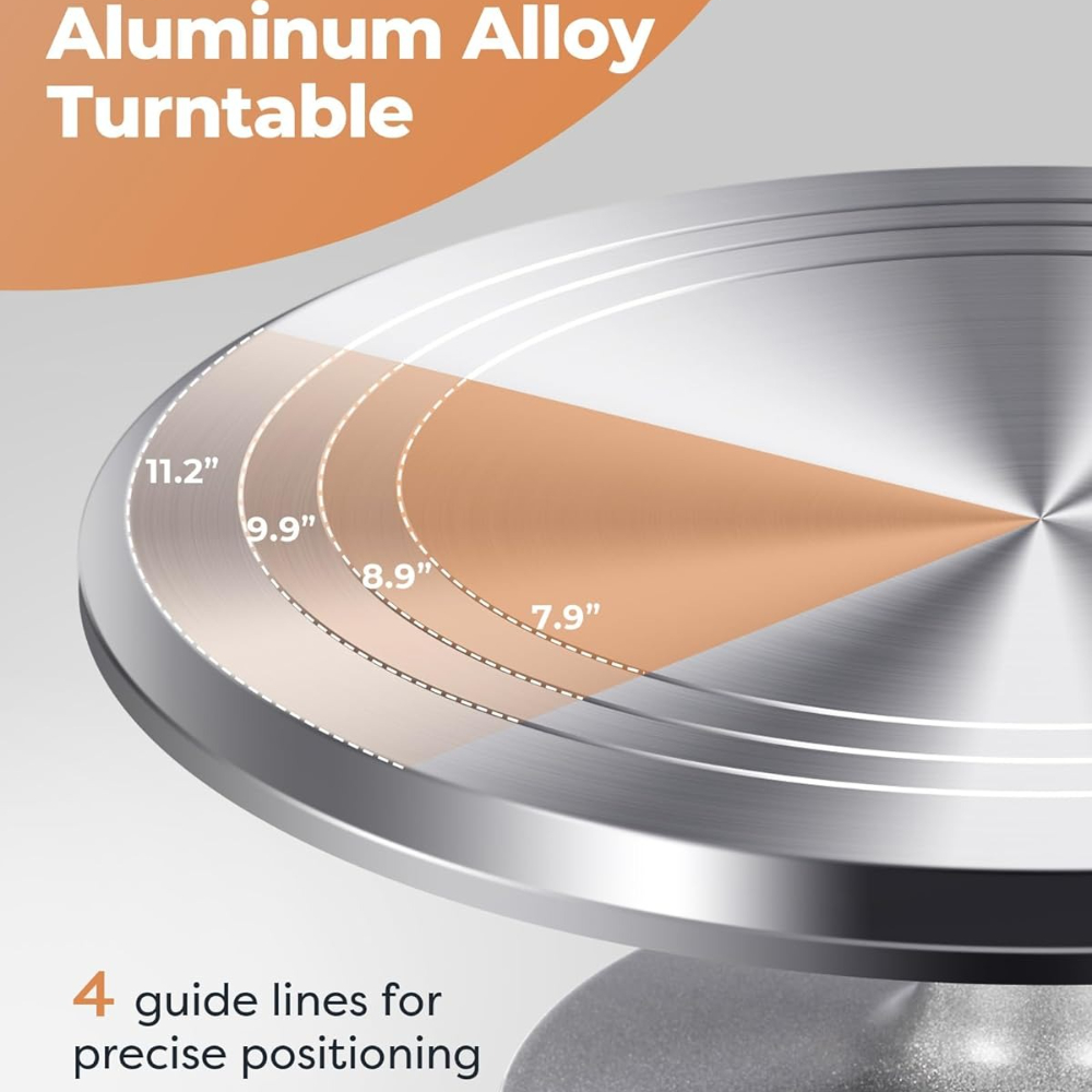 Aluminium Cake Turntable Set w - Cupcake Stand Tier recension och pris