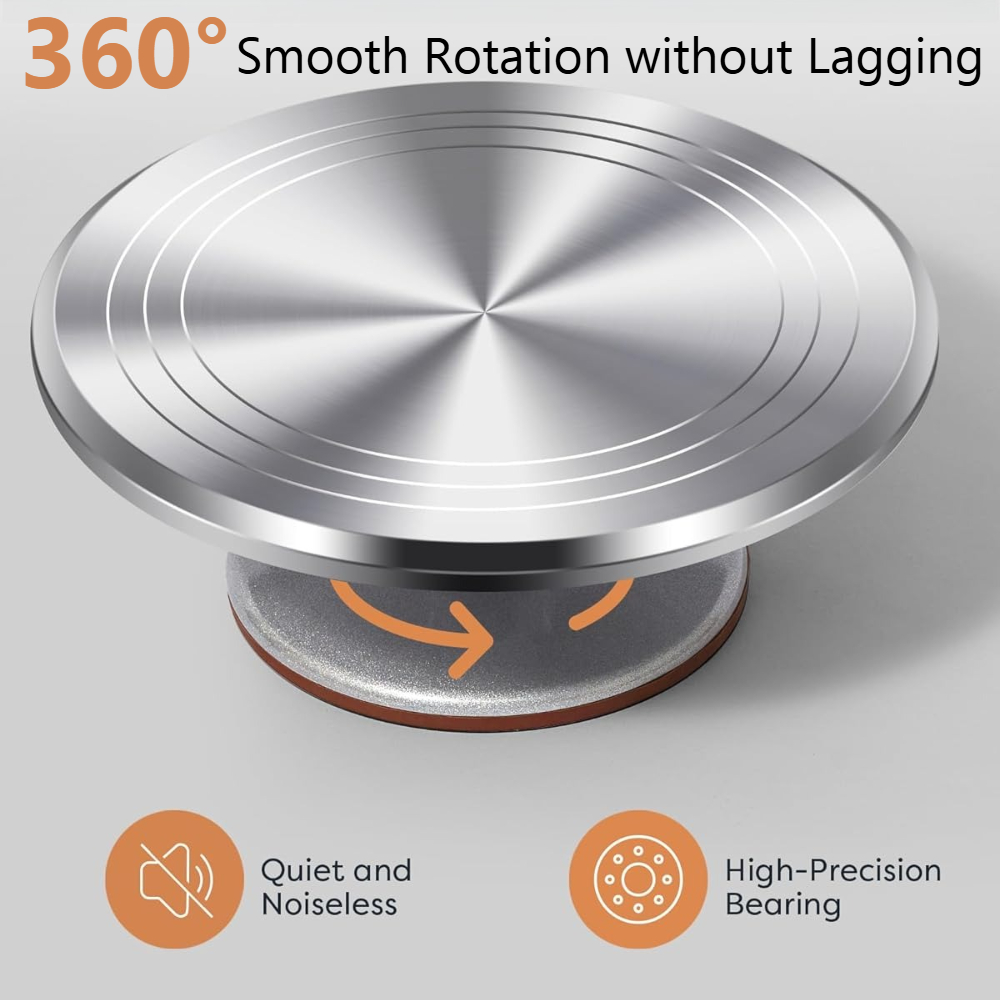 Aluminium Cake Turntable Set w - Cupcake Stand Tier recension och pris