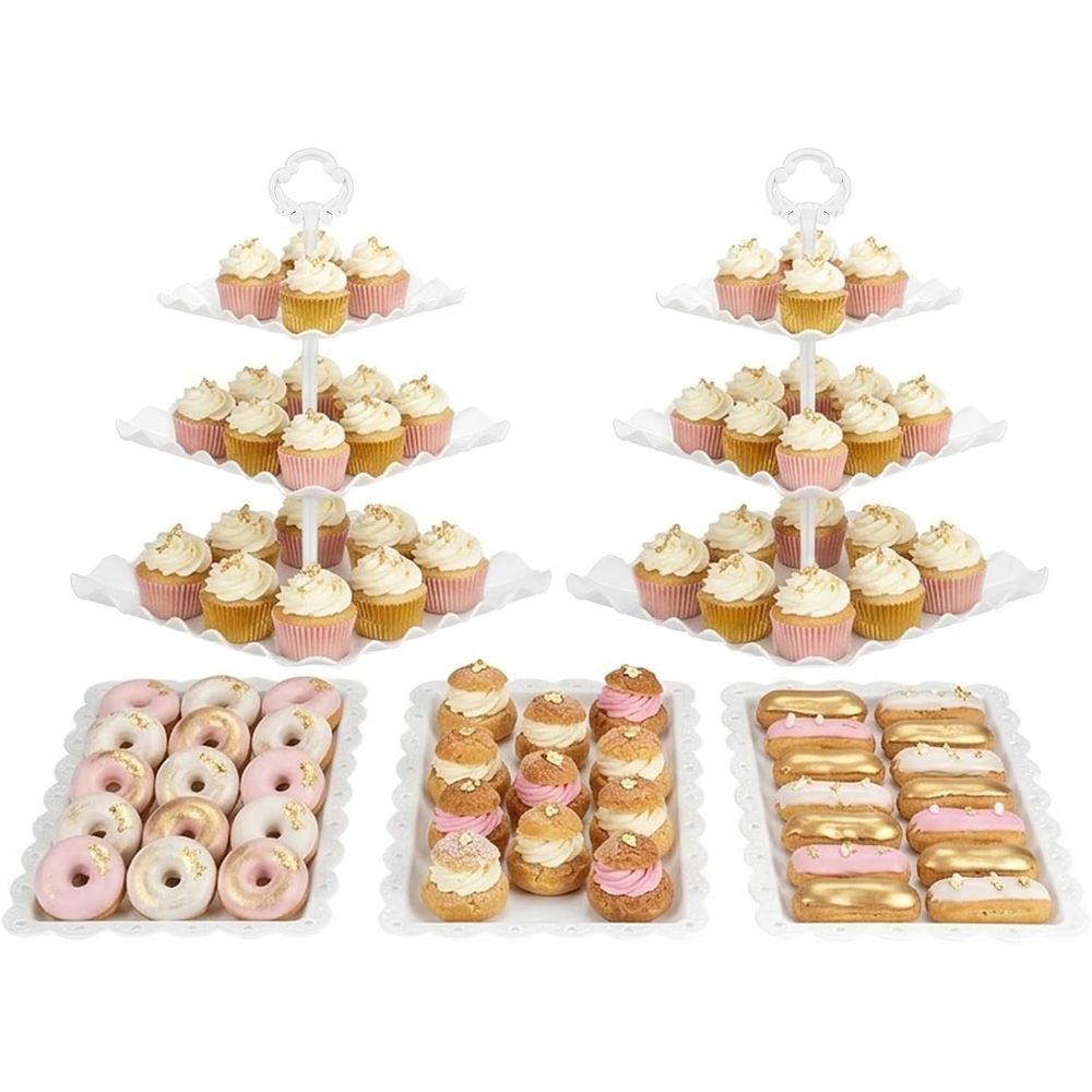 5 Piece Cake Stand Set with 2  - Cupcake Stand Tier recension och pris