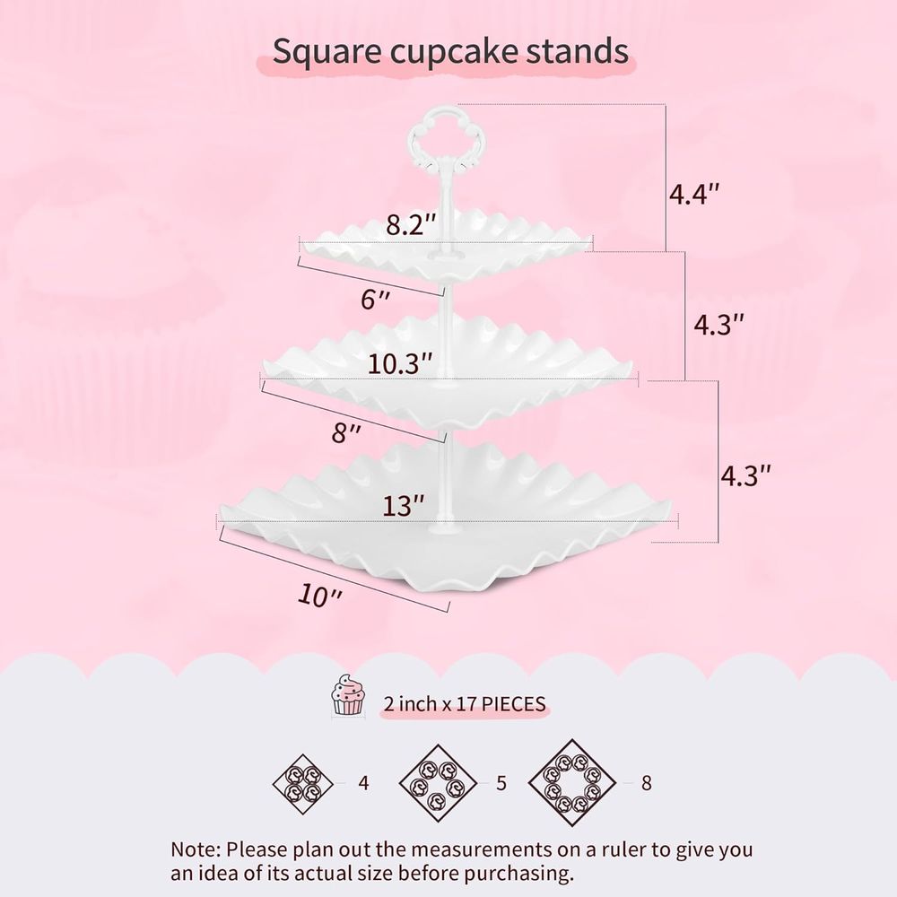 5 Piece Cake Stand Set with 2  - Cupcake Stand Tier recension och pris
