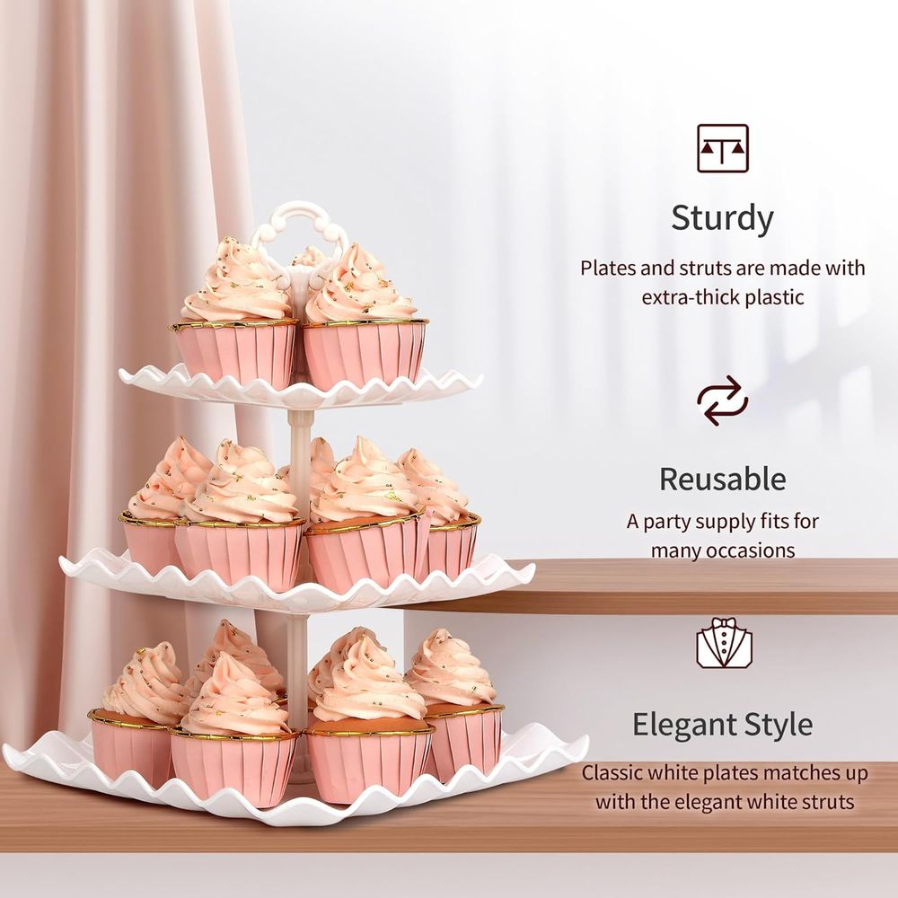 5 Piece Cake Stand Set with 2  - Cupcake Stand Tier recension och pris