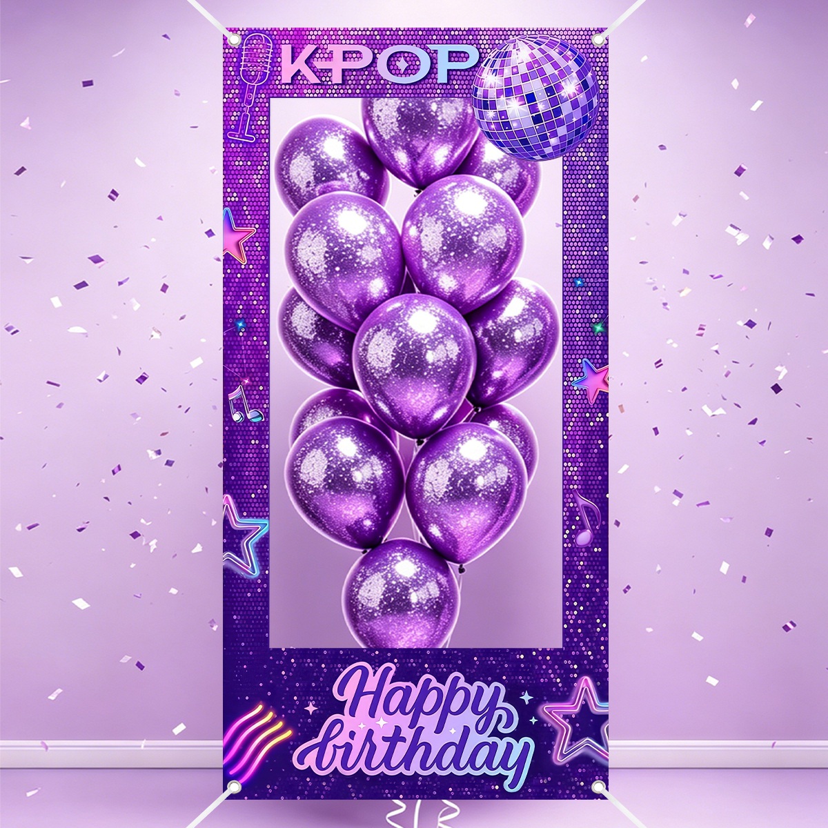 1pc Purple K-POP Photo Frame B - Photo Booth Frame recension och pris