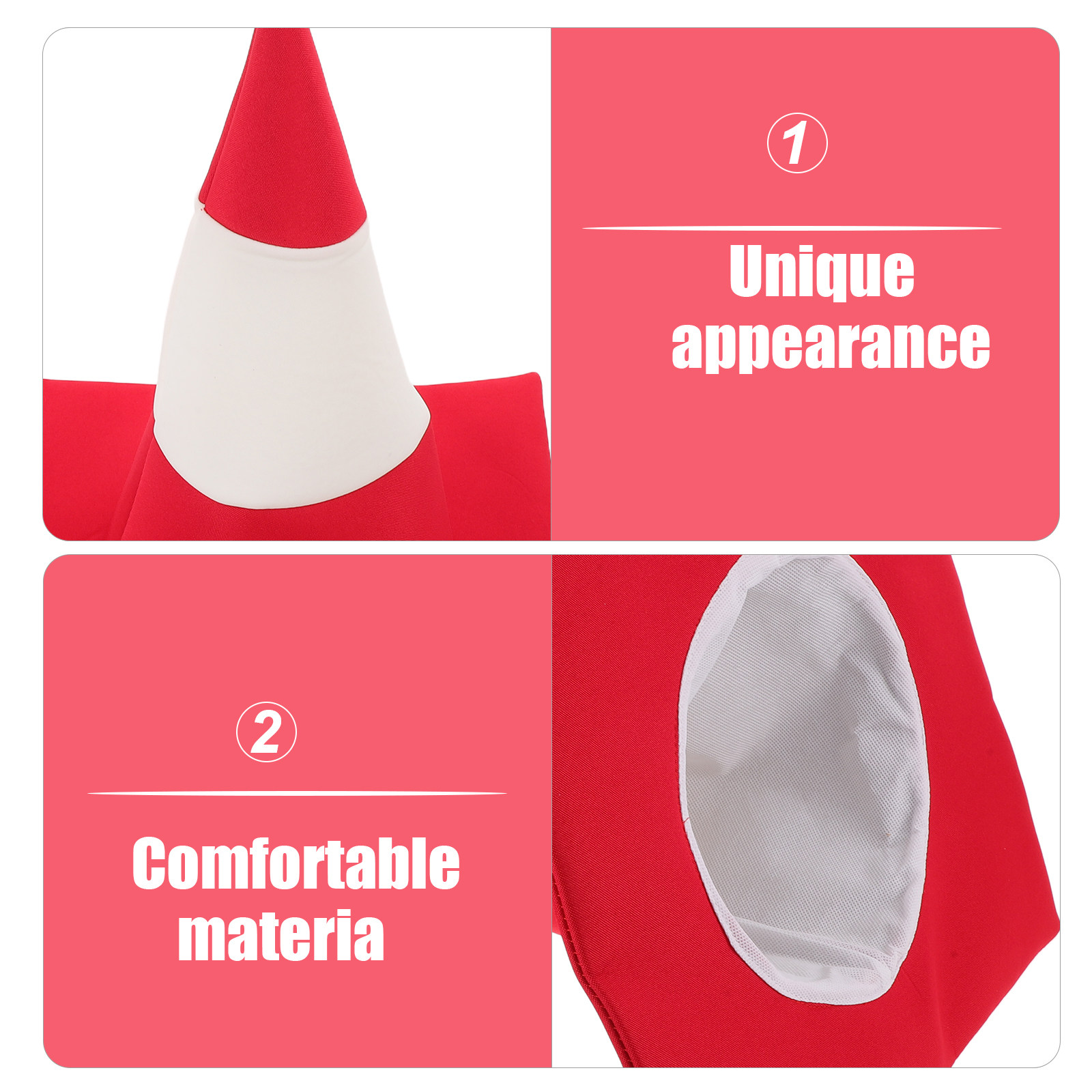 Traffic Cone Hat Red White Nov - Party Hat Cone recension och pris