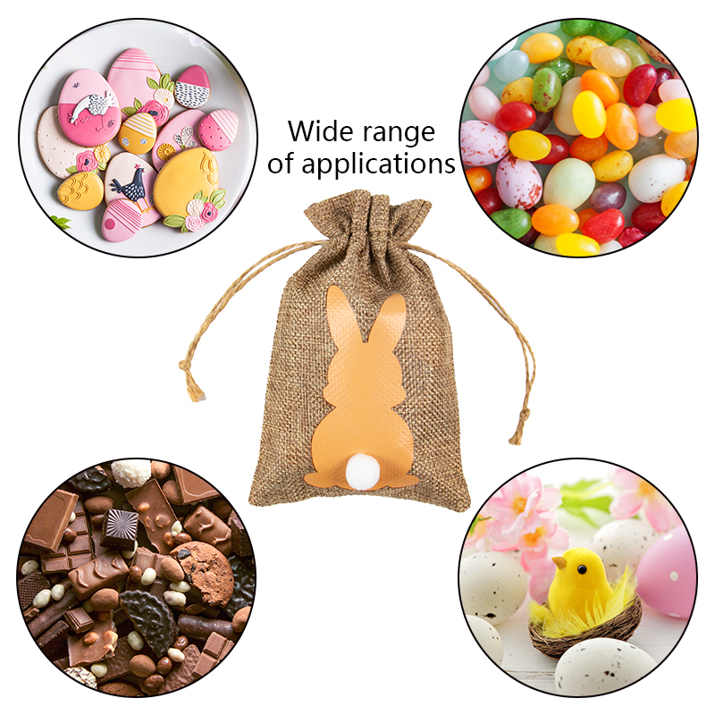 6/12/24pcs Easter Burlap Candy - Cotton Candy Cone recension och pris