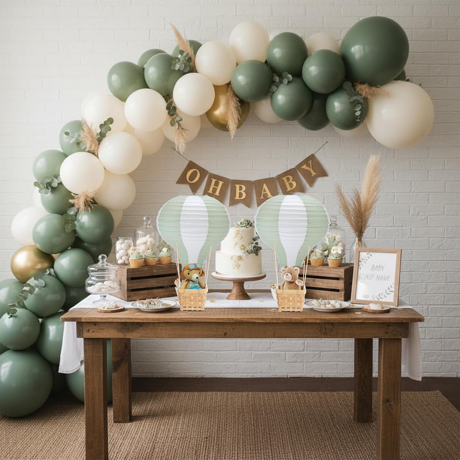 6-24PCS Sage Paper Lanterns Bi - Centerpiece Stick recension och pris