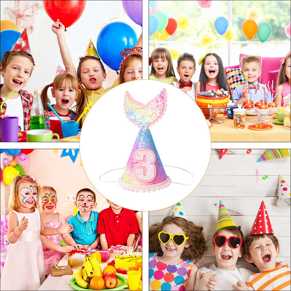 1Pcs Sequined Mermaid Party Ha - Party Hat Cone recension och pris
