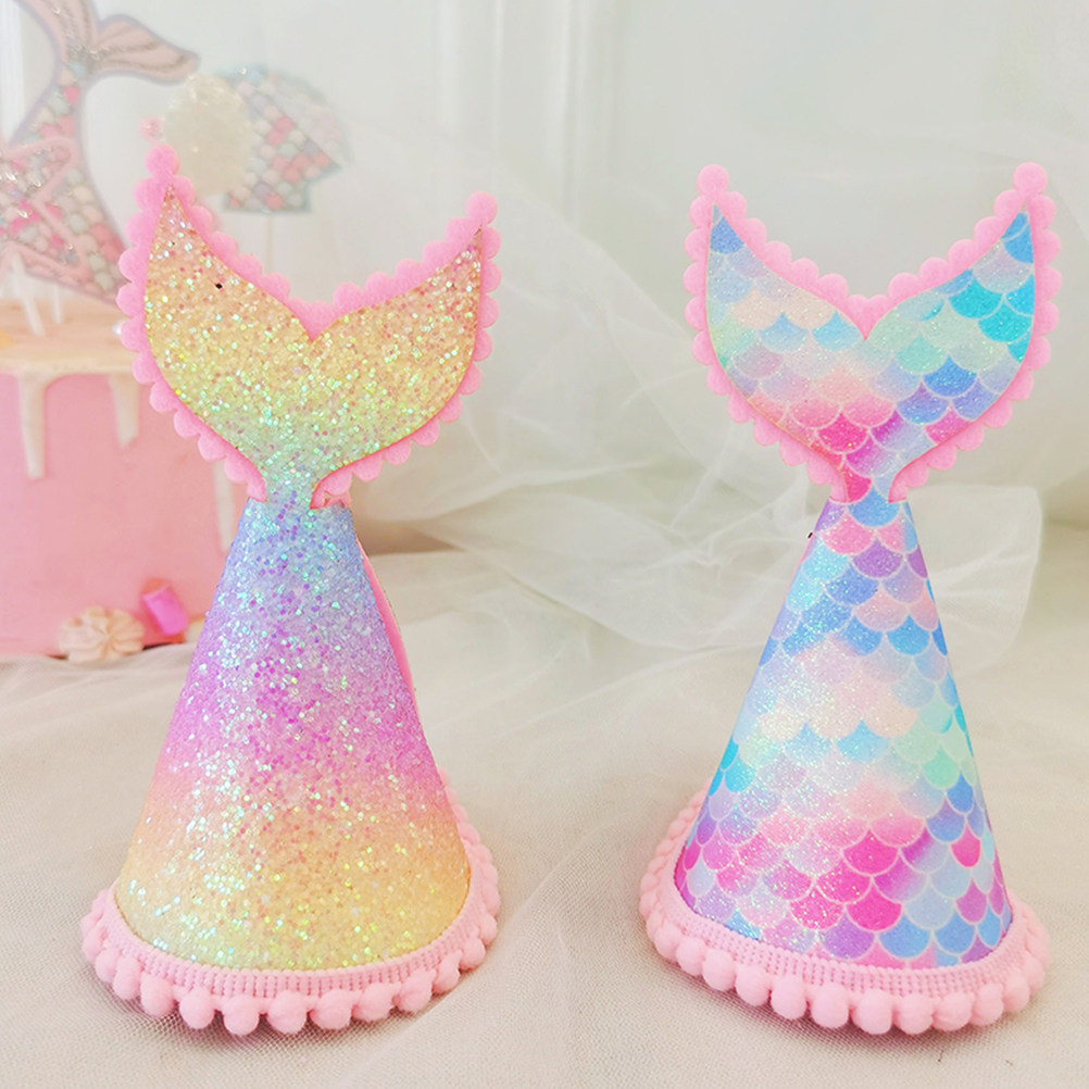 1Pcs Sequined Mermaid Party Ha - Party Hat Cone recension och pris
