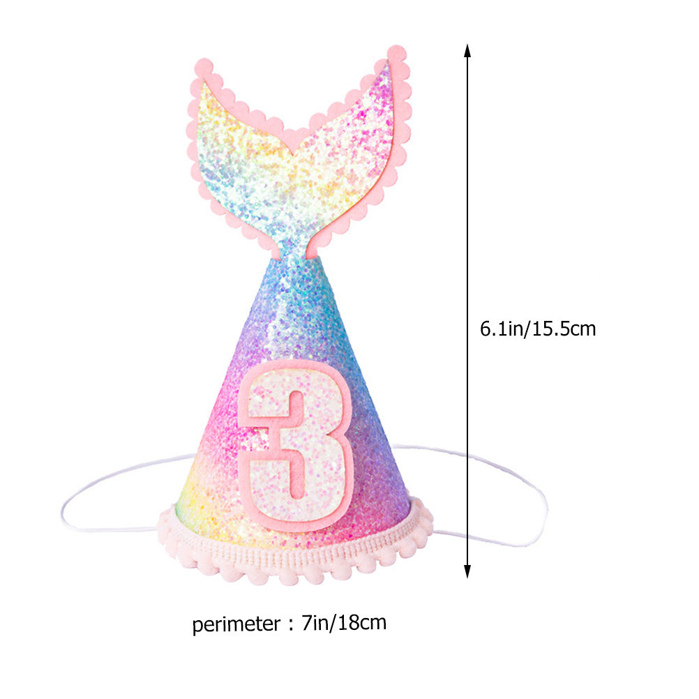 1Pcs Sequined Mermaid Party Ha - Party Hat Cone recension och pris