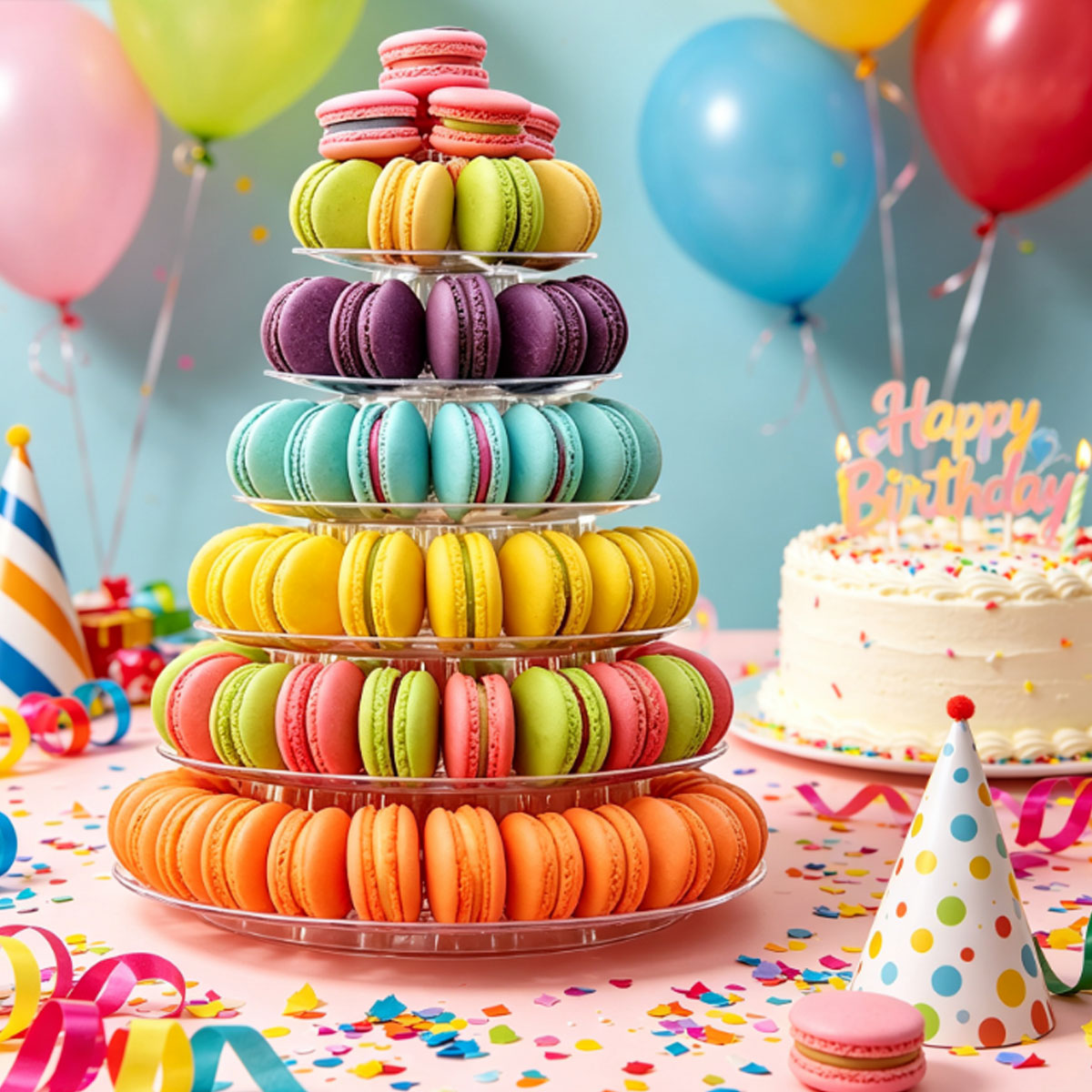 1PC 6-Tier Round Plastic Clear - Cupcake Stand Tier recension och pris