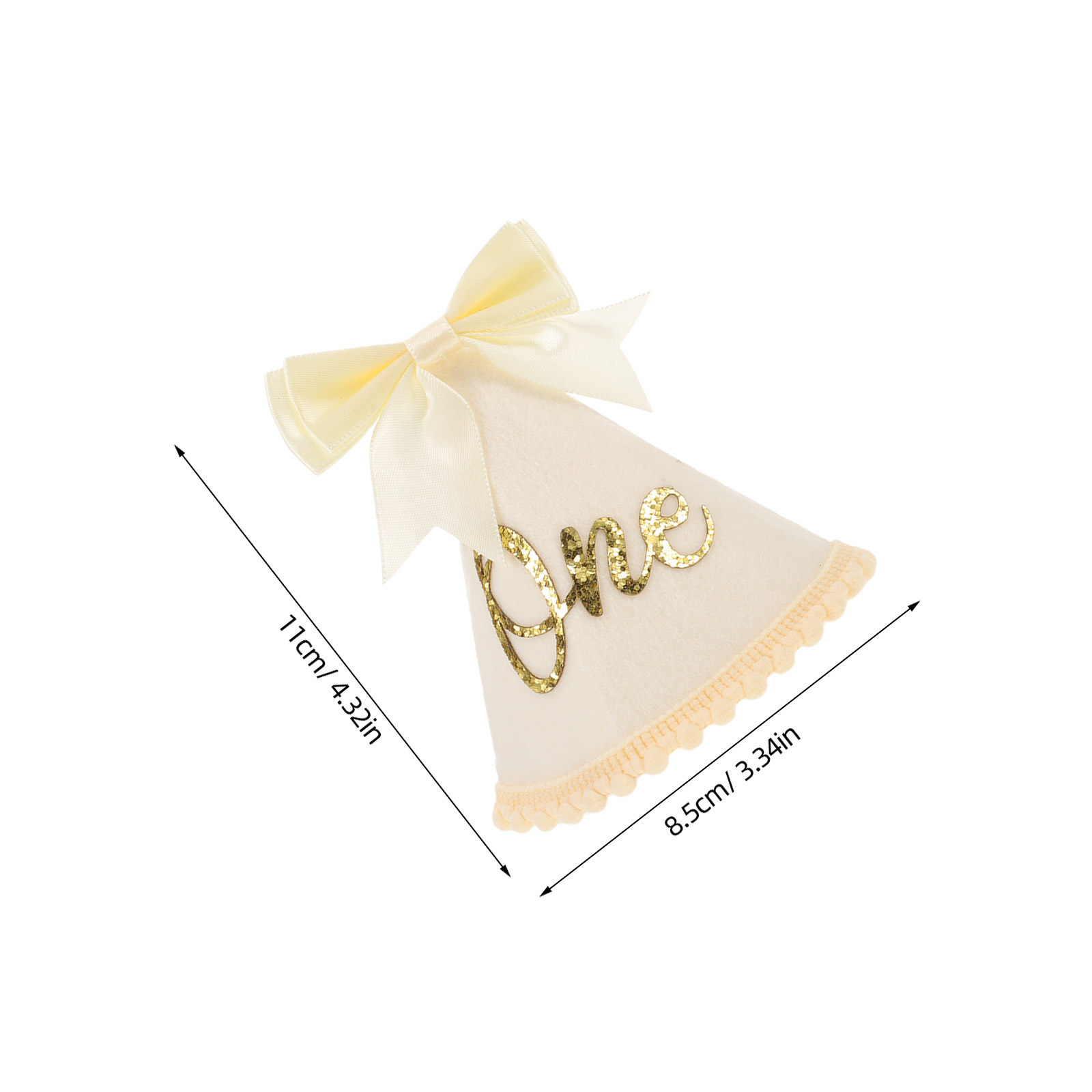 Birthday Hat Felt Bow 1St Birt - Party Hat Cone recension och pris