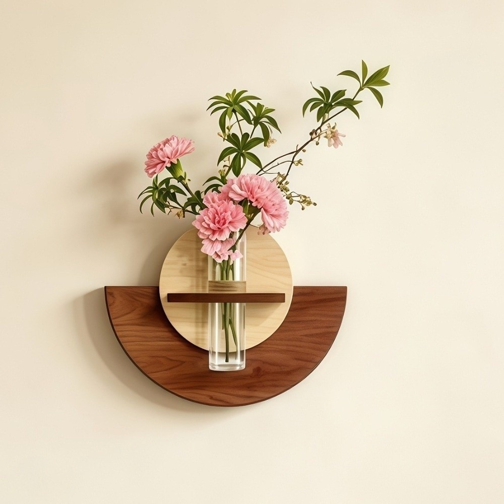 Oval Wood Wall Mount Flower Sh - Flower Wall Panel recension och pris