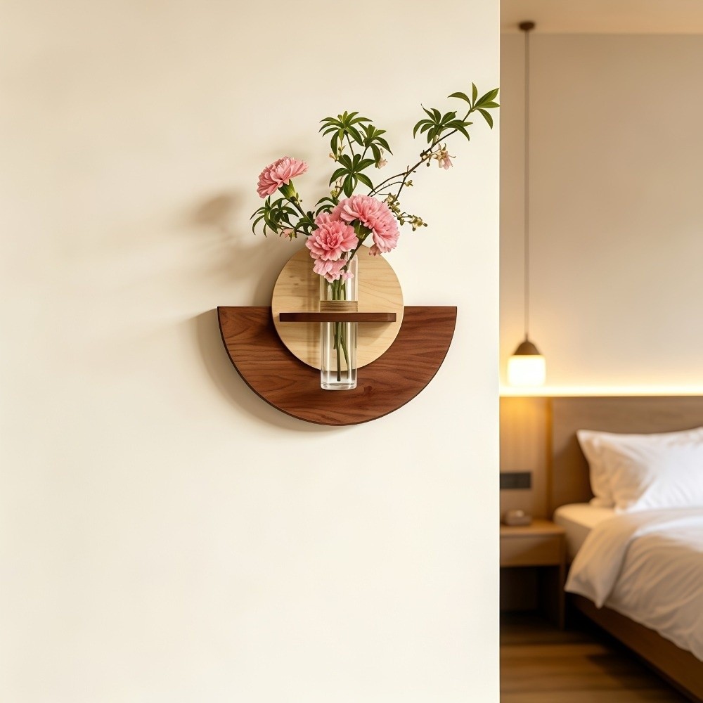 Oval Wood Wall Mount Flower Sh - Flower Wall Panel recension och pris