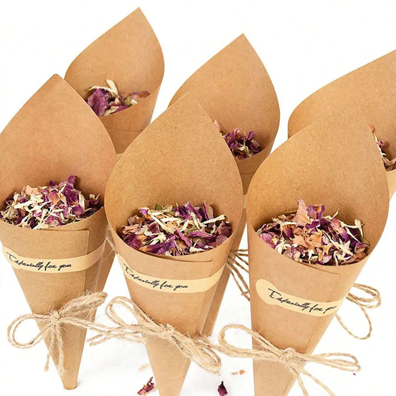 100pcs DIY Natural Kraft Paper - Cotton Candy Cone recension och pris