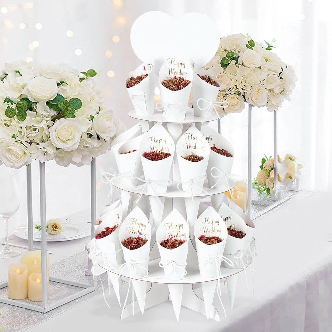 Wedding Confetti Cones Holder  - Cotton Candy Cone recension och pris